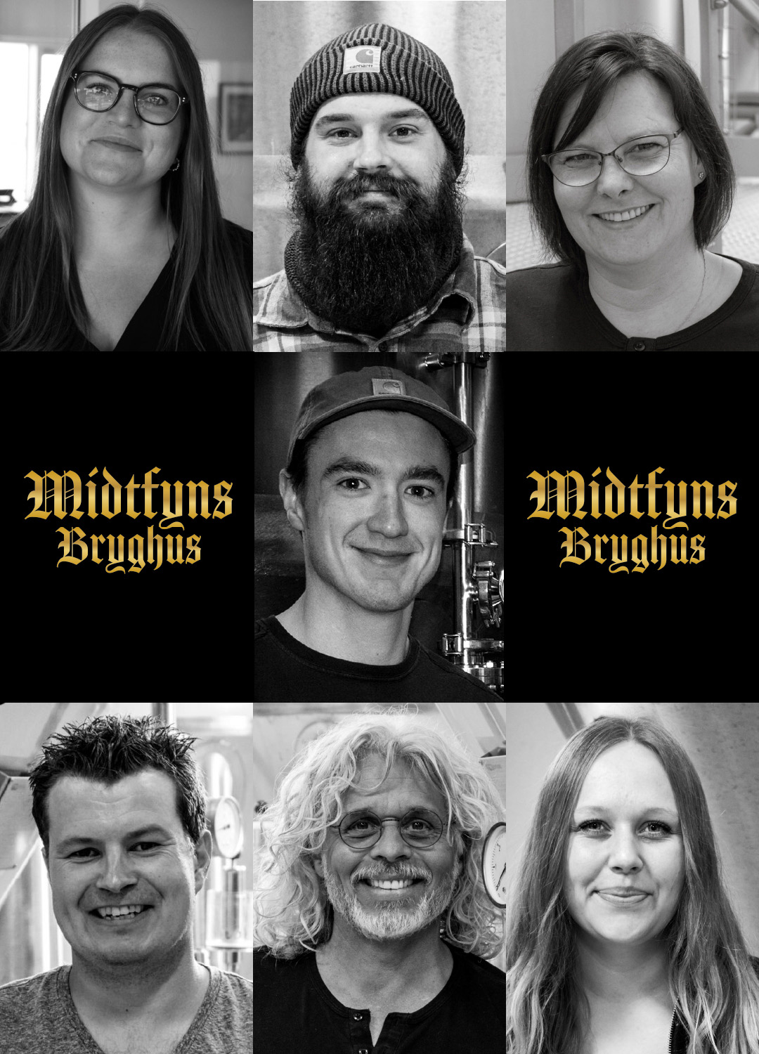 Medarbejdere og chefen på Midtfyns Bryghus.